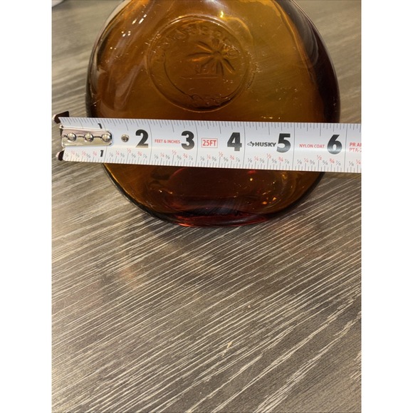 Wheaton Glass Bottle  9 inch Glassboro 1850 Topaz - Picture 7 of 7